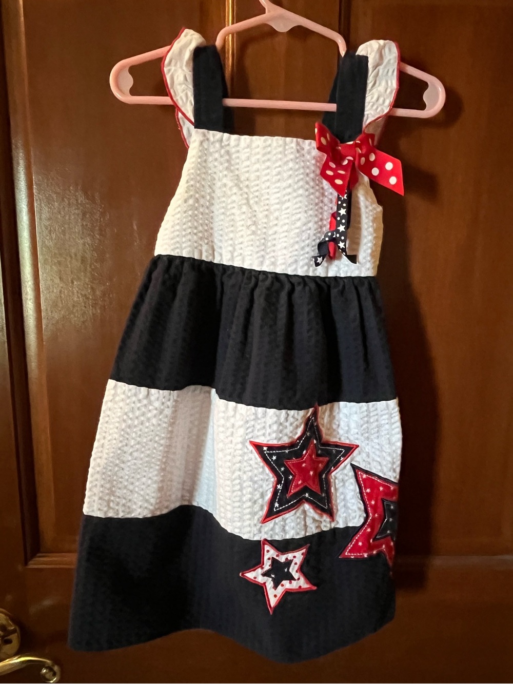 Toddler Girls Red, white and blue dress